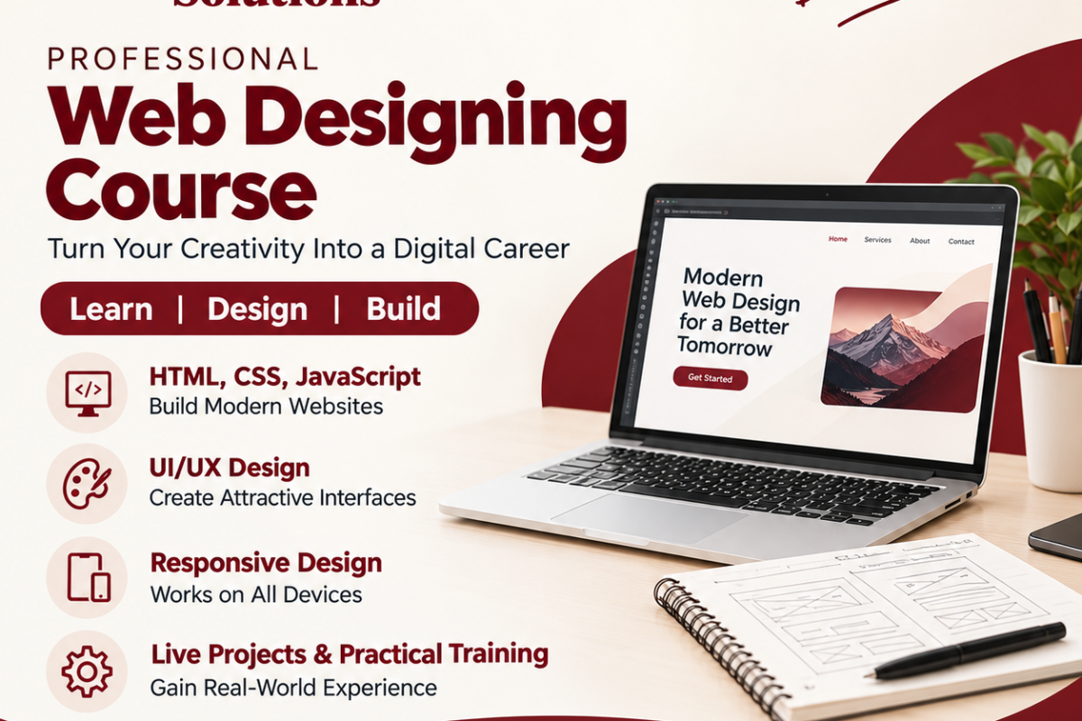 Web Designing Course Promotion Poster