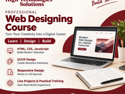 Web Designing Course Promotion Poster